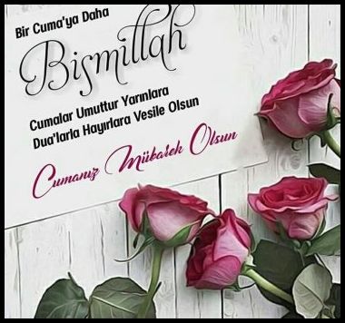 Gül resimli cuma mesajı