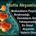 Gül resimli iyi akşamlar mesajları