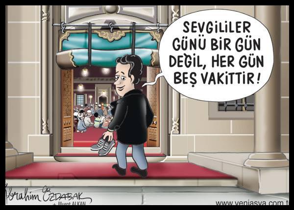 Sevgililer günü anlamlı karikatür