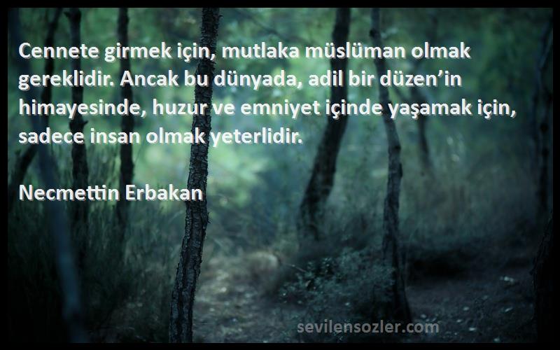 Erbakan sözleri