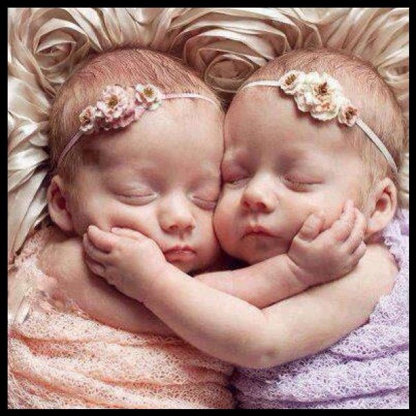 Tatlı ikiz bebek
